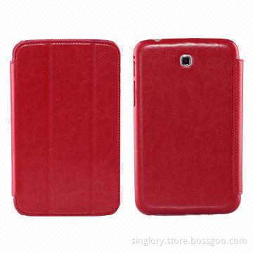 PU Stand Folio Cases/Covers for Samsung Galaxy Tab 3 7.0 T210, Anti-scratch/OEM/ODM Orders Available